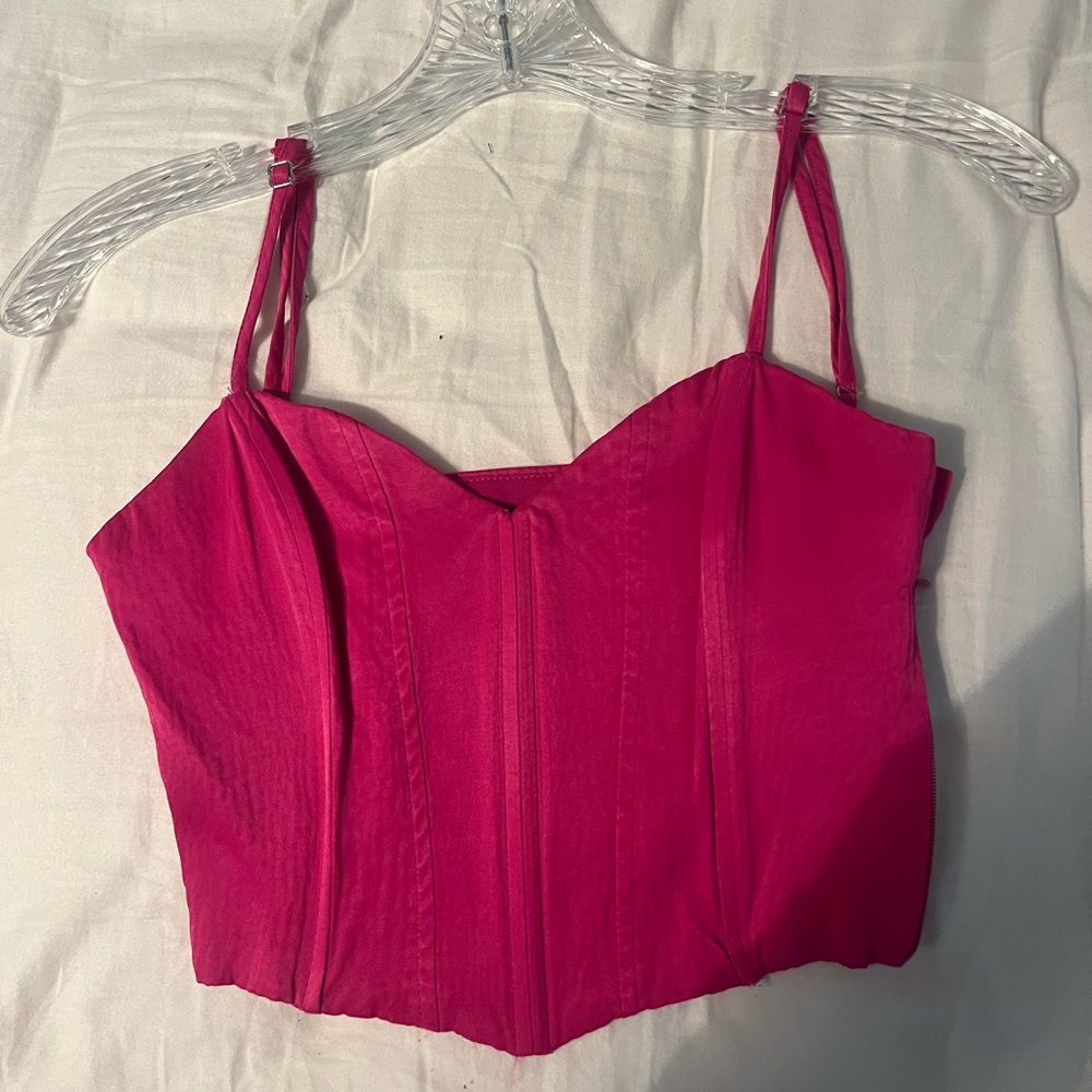 corset pink zara top size small